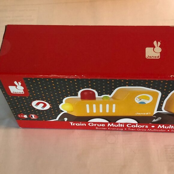 Janod Multi Color Crane Train with Safety Magnetic Blocks 2 Games in 1 Age 2+ - Picture 11 of 11